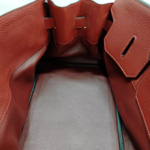 4295620BA (X6) Hermes Shoulder Bag Birkin Red Taurillon Clemence - Picture 11 of 13